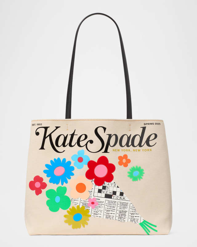 fresh picks flower canvas tote bag